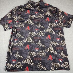 Reyn Spooner Black and Red Patterned Shirt
